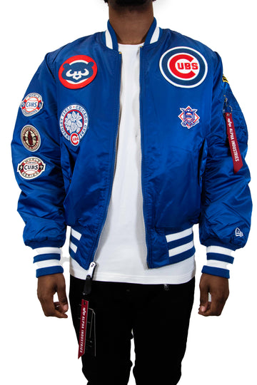 New Era: Alpha Industries New Era MA-1 Bomber Jacket Chicago Cubs - Blue