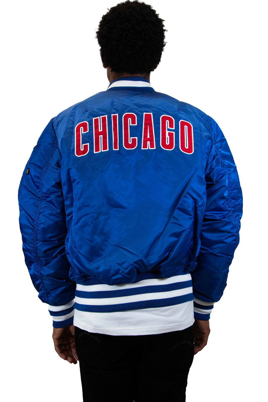 New Era: Alpha Industries New Era MA-1 Bomber Jacket Chicago Cubs - Blue