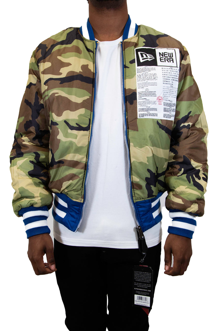 New Era: Alpha Industries New Era MA-1 Bomber Jacket Chicago Cubs - Blue