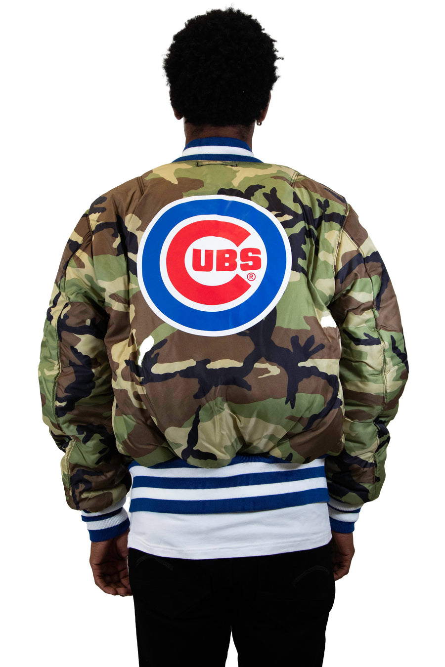 New Era: Alpha Industries New Era MA-1 Bomber Jacket Chicago Cubs - Blue