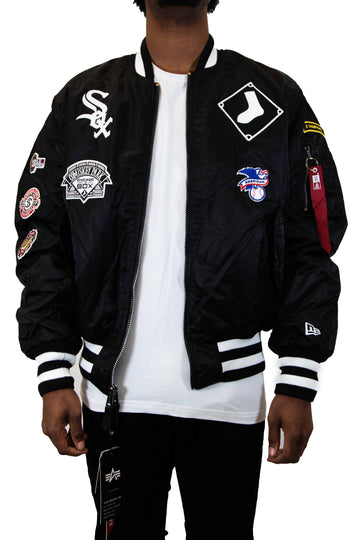 New Era: Alpha Industries New Era MA-1 Bomber Jacket Chicago White Sox - Black