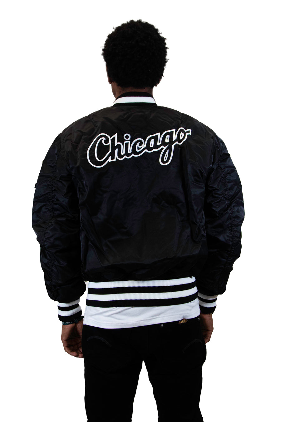 New Era: Alpha Industries New Era MA-1 Bomber Jacket Chicago White Sox - Black