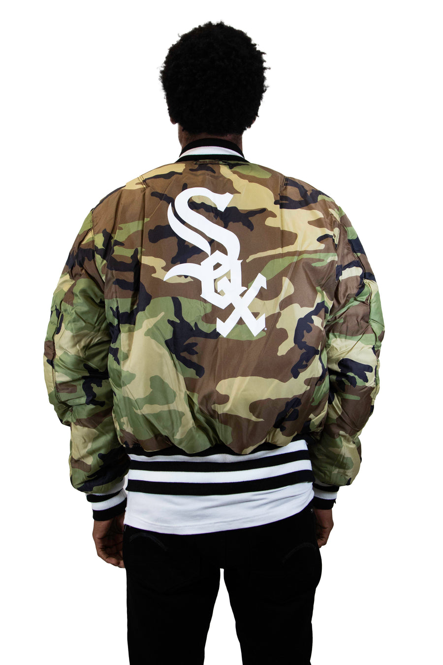 New Era: Alpha Industries New Era MA-1 Bomber Jacket Chicago White Sox - Black
