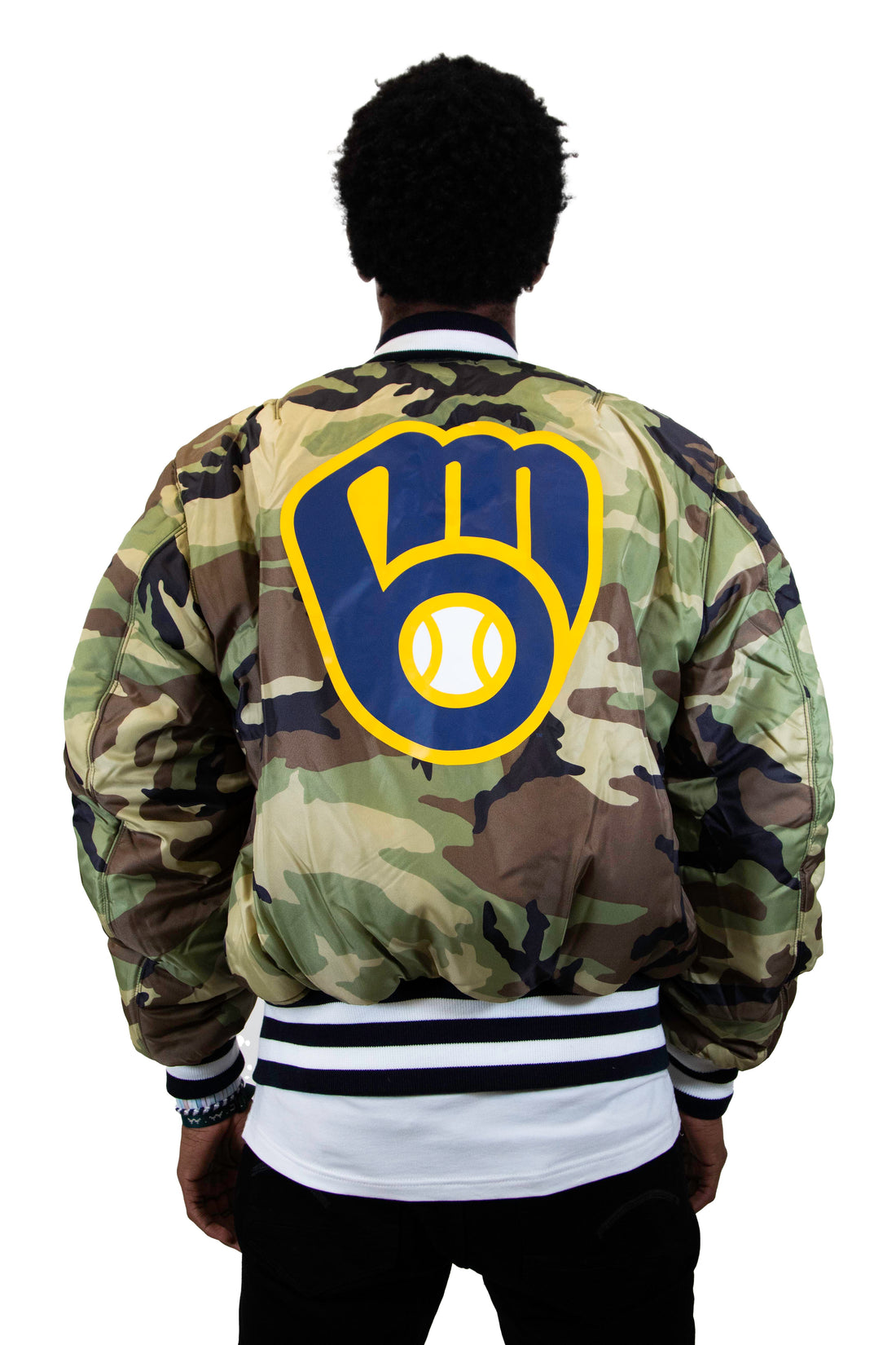 New Era: Alpha Industries New Era MA-1 Bomber Jacket Milwaukee Brewers - Navy