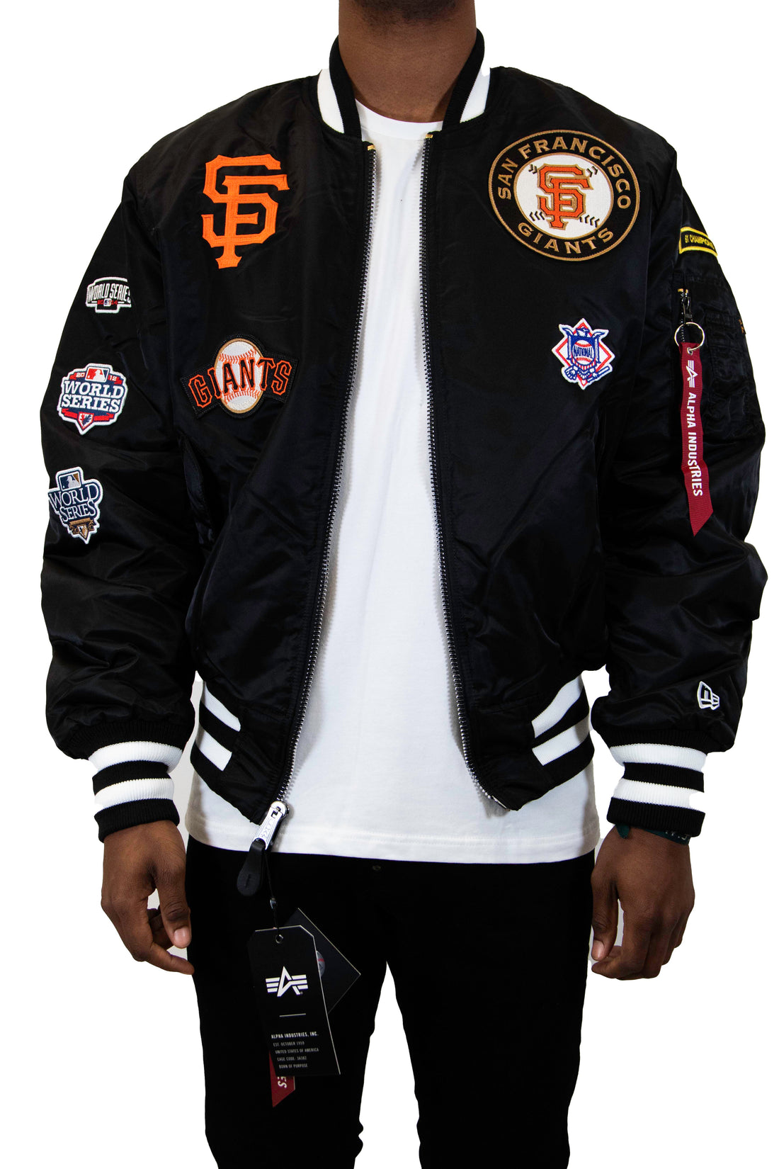 New Era: Alpha Industries New Era MA-1 Bomber Jacket San Francisco Giants - Black