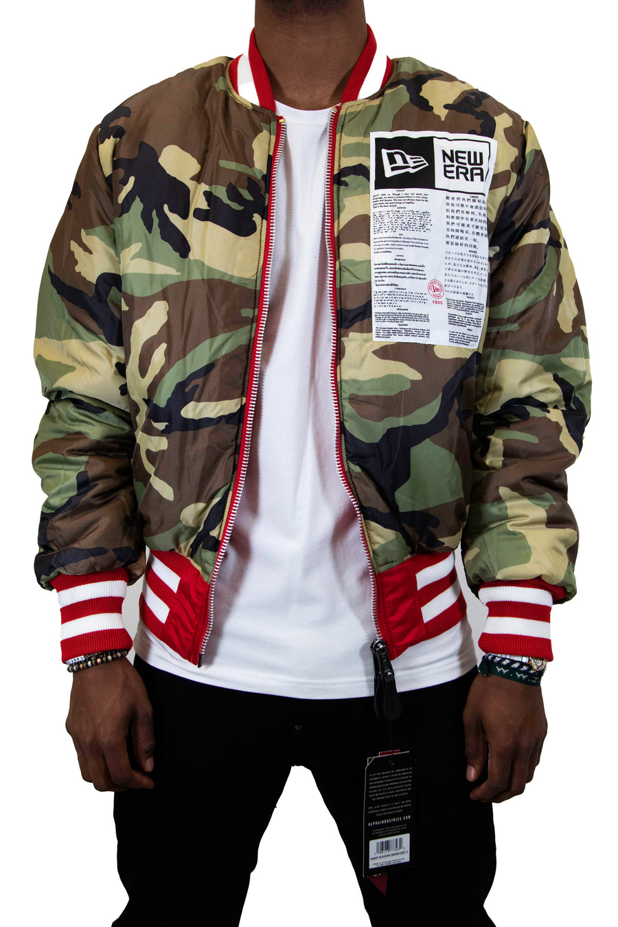 New Era: Alpha Industries New Era MA-1 Bomber Jacket Cincinnati Reds - Red