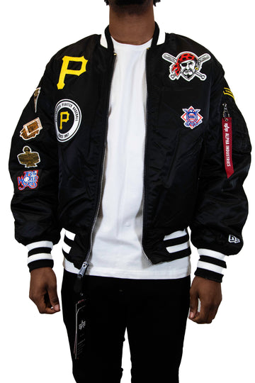New Era: Alpha Industries New Era MA-1 Bomber Jacket Pittsburgh Pirates - Black