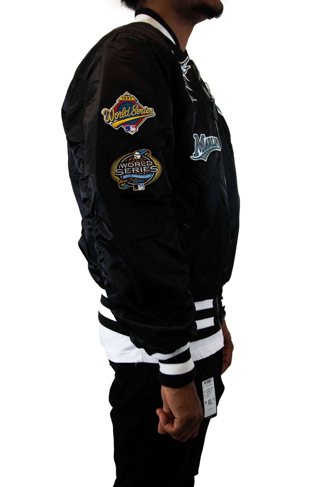 New Era: Alpha Industries New Era MA-1 Bomber Jacket Florida Marlins - Black