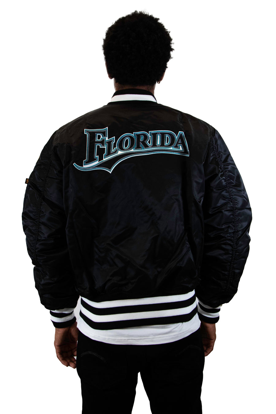 New Era: Alpha Industries New Era MA-1 Bomber Jacket Florida Marlins - Black