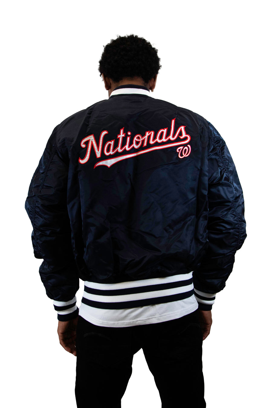 New Era: Alpha Industries New Era MA-1 Bomber Jacket Washington Nationals  - Navy
