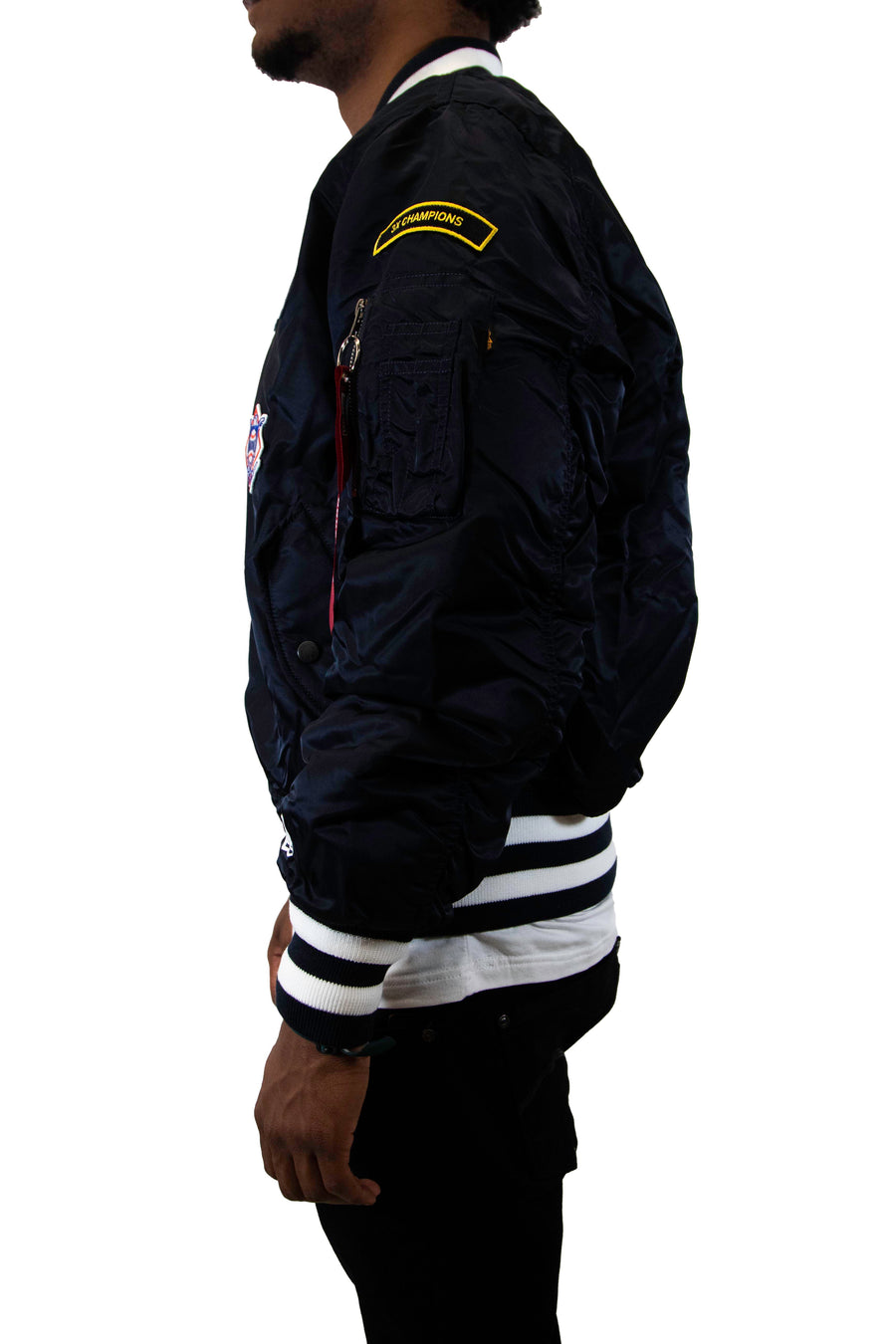 New Era: Alpha Industries New Era MA-1 Bomber Jacket Atlanta Braves - Navy