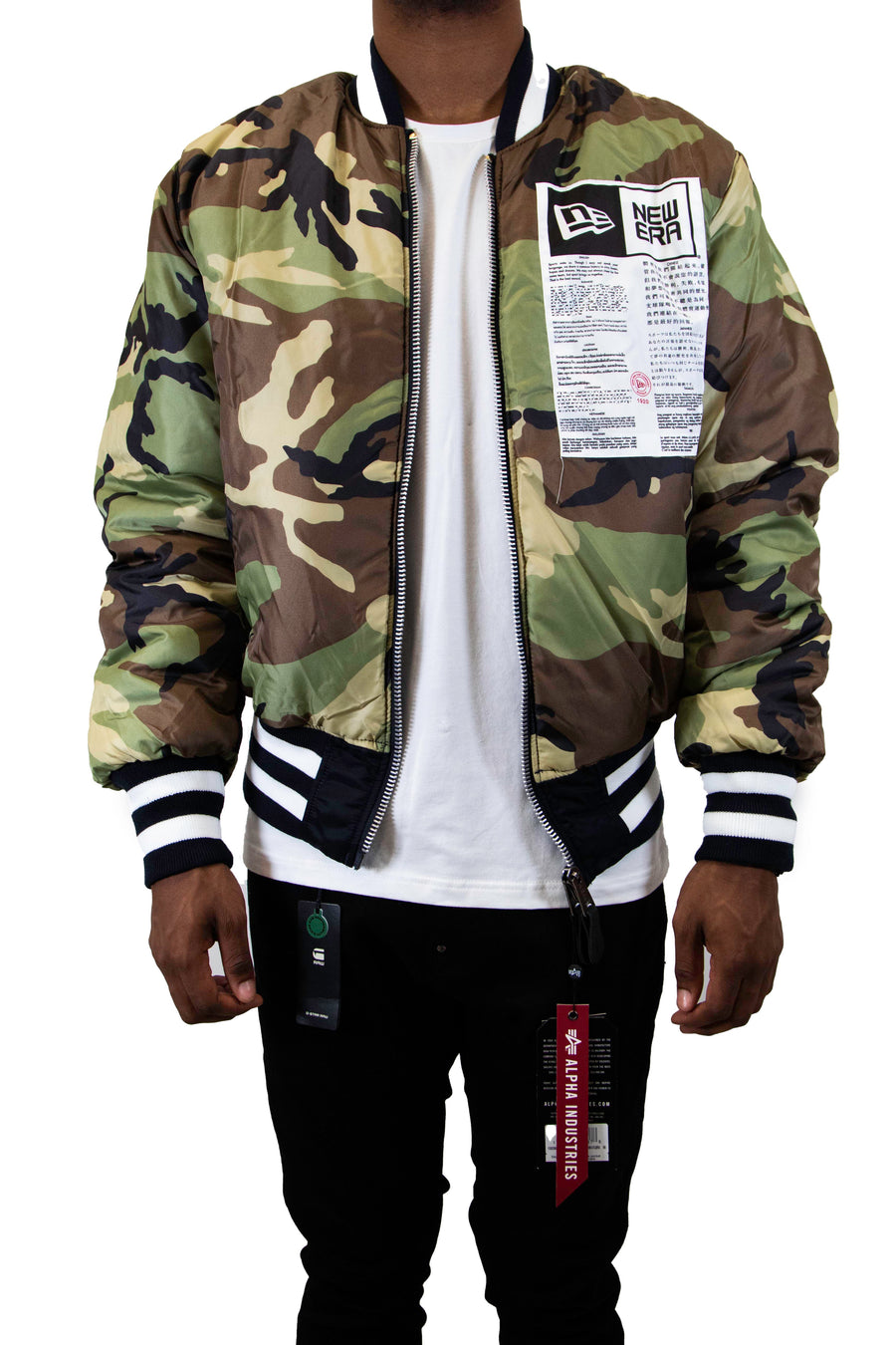 New Era: Alpha Industries New Era MA-1 Bomber Jacket Atlanta Braves - Navy