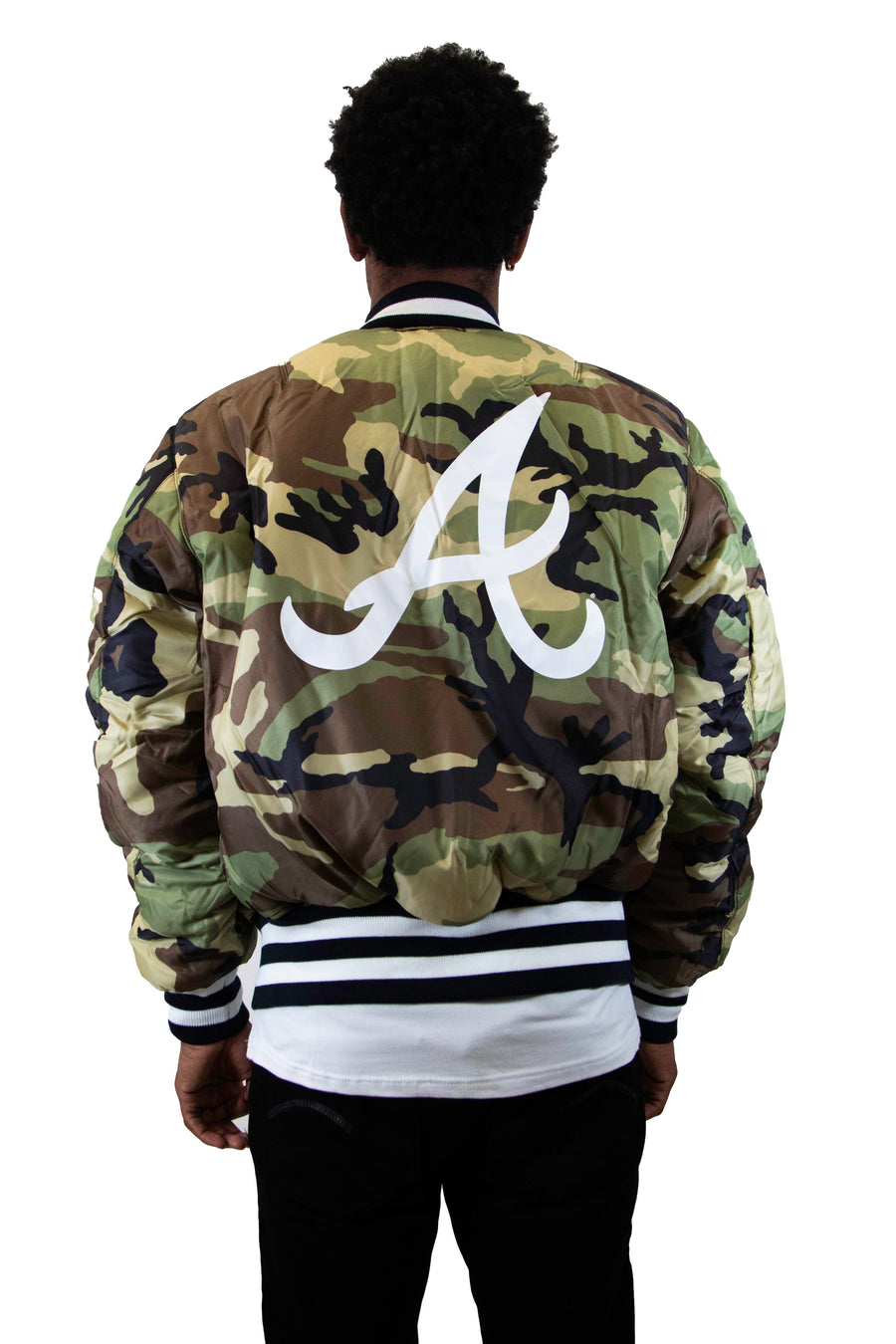 New Era: Alpha Industries New Era MA-1 Bomber Jacket Atlanta Braves - Navy