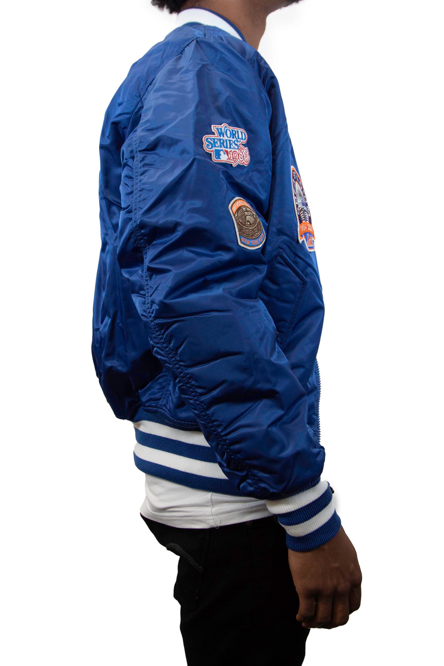 New Era: Alpha Industries New Era MA-1 Bomber Jacket New York Mets - Blue