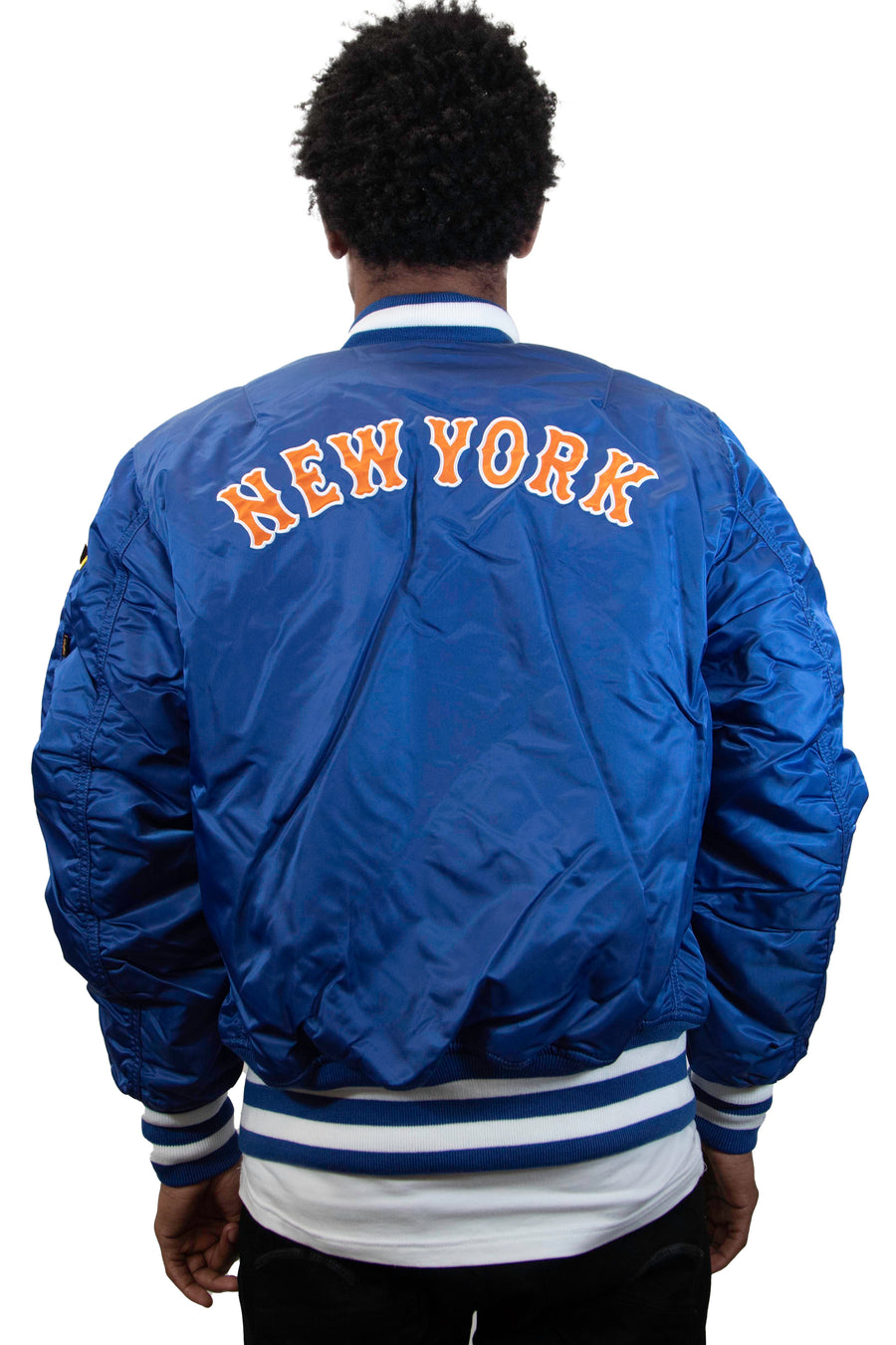 New Era: Alpha Industries New Era MA-1 Bomber Jacket New York Mets - Blue