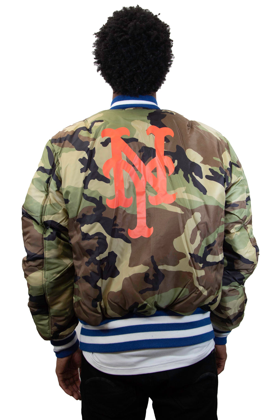 New Era: Alpha Industries New Era MA-1 Bomber Jacket New York Mets - Blue