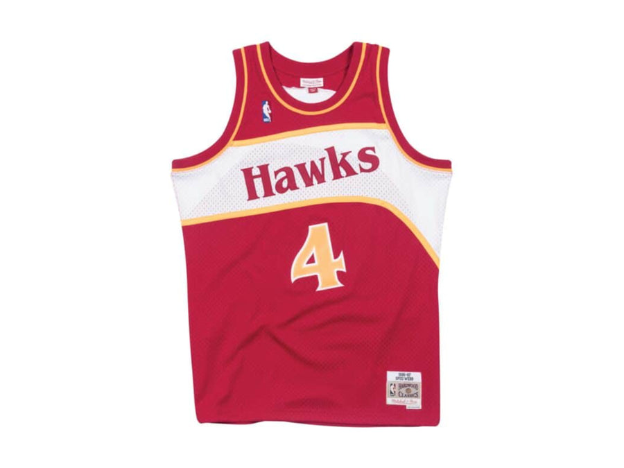 Mitchell & Ness NBA Atlanta Hawks Jersey (Spud Webb) - RED/WHITE