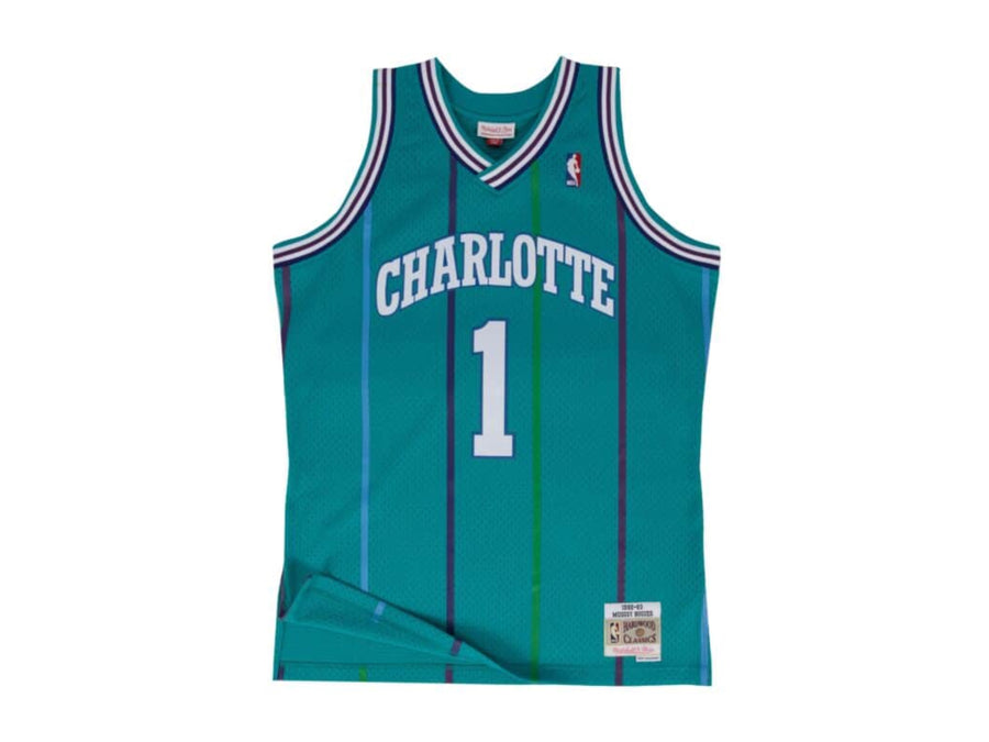 Mitchell & Ness NBA Charlotte Hornets Jersey (Muggsy Bogues) - Teal