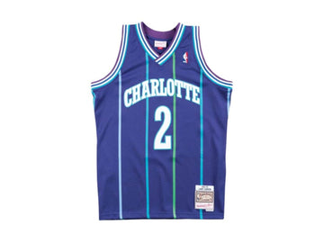 Mitchell & Ness NBA Charlotte Hornets Jersey (Larry Johnson) - Purple