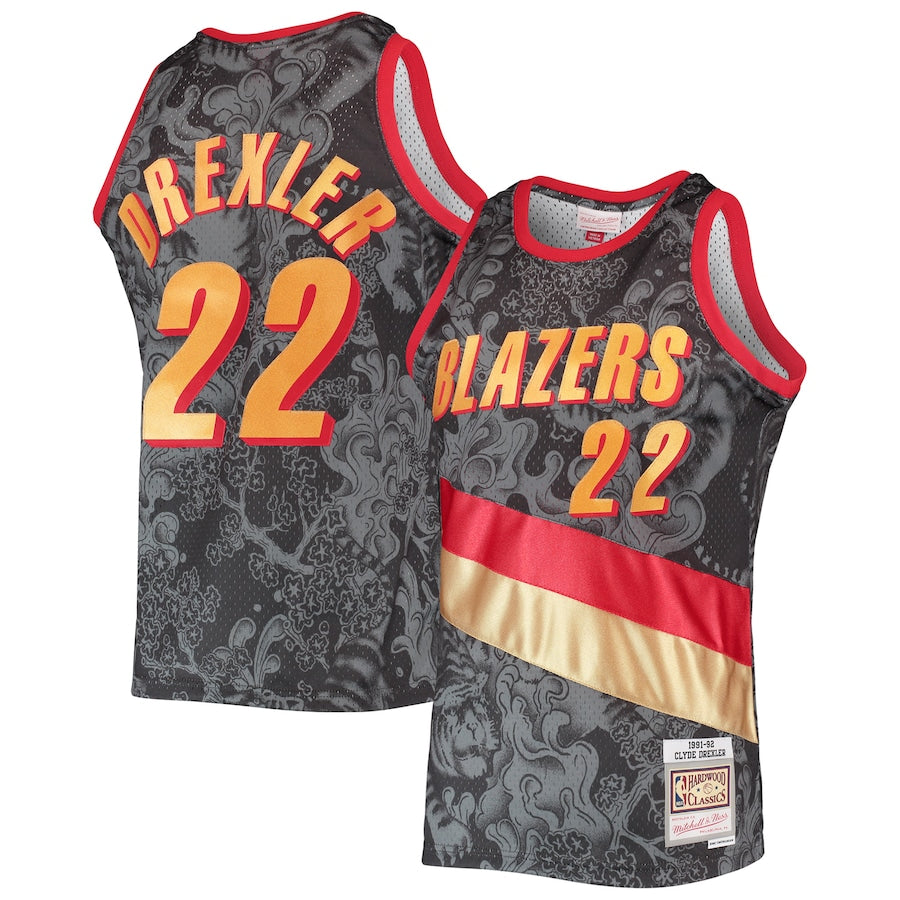 Mitchell & Ness NBA Portland Trail Blazers Jersey (Clyde Drexler) - Chinese New Year