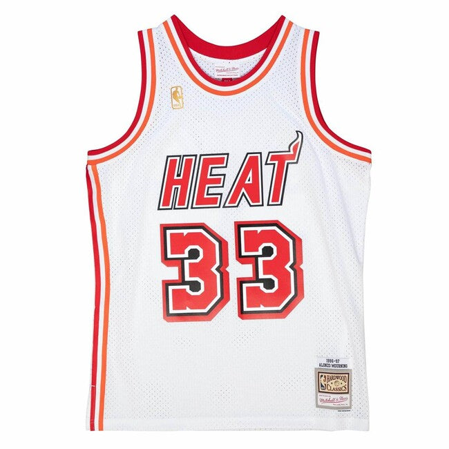 Mitchell & Ness NBA Miami Heat Jersey (Alonzo Mourning) - White