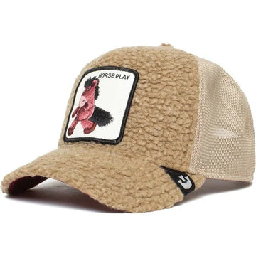 Kids Goorin Bros  Little Horsey Trucker Snapback - Cream Sherpa